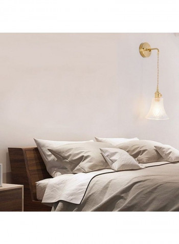 Modern Single-Head Braided Wire Wall Light Gold