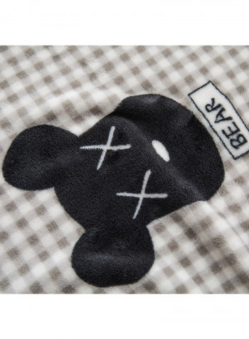 Printed Warm Blanket Grey