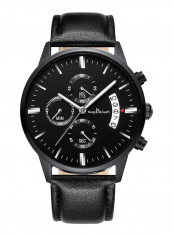 Men's Chronograph Quartz Waterproof Round Watch 1777