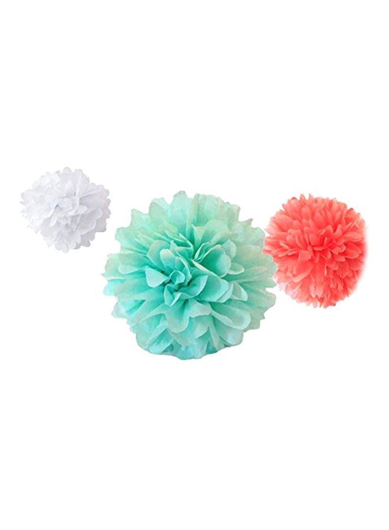 12-Piece Art Craft Pom Poms Tissue Paper Flower Ball Kit