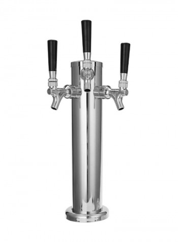 Stainless Steel Beer Tower Tap Set Silver 330millimeter