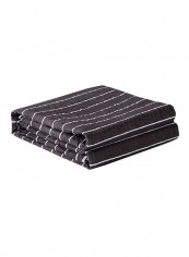 Cotton Brushed Colorblock Blanket Cotton Black 150x200centimeter