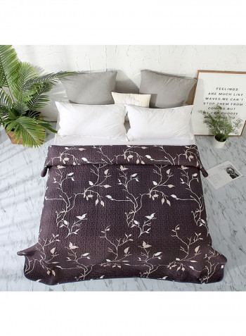 Modern Print Soft Blanket Cotton Brown 150x200centimeter
