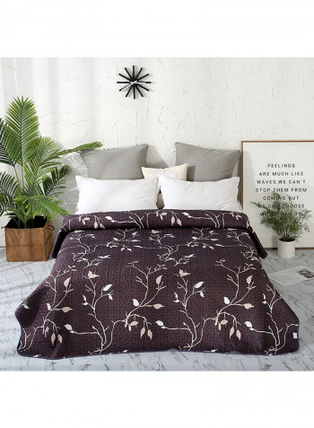 Modern Print Soft Blanket Cotton Brown 150x200centimeter