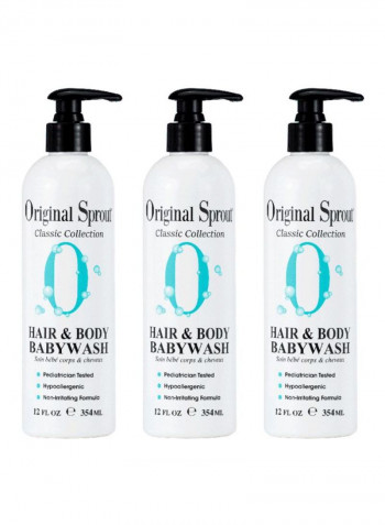Pack Of 3 Classic Collection Hair And Body Babywash 3x12ounce
