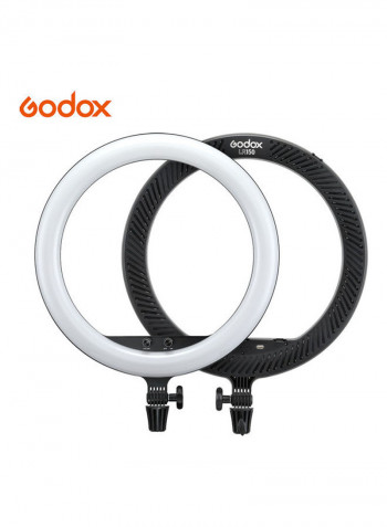Bi-Colour Adjustable Brightness LED Ring Light 18inch Black