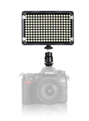 LED Light With Hot Shoe Mount And Carrying Bag White