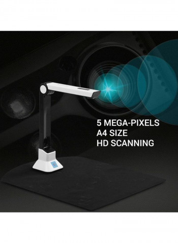 BK50 Soft Mat Portable 10 Mega-pixel High Definition Scanner 41x33.6x26.6cm Black/White