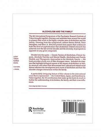 Alcoholism And The Family Paperback