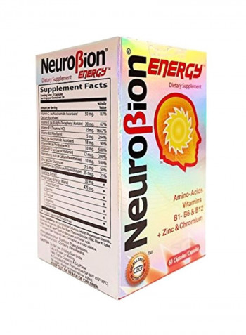 Pack of 3 Energy Dietary Supplement - 60 Capsules