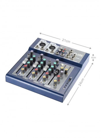Professional Metal 4 Channel Live Mixing Console With Bulit-in Effect Processor Mic Input