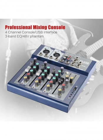 Professional Metal 4 Channel Live Mixing Console With Bulit-in Effect Processor Mic Input