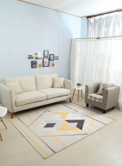 Geometric Pattern Anti-Skidding Nordic Style Area Rug Multicolour 80x120centimeter