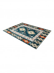 Geometric Pattern Anti-Sleep Soft Carpet Multicolour 80x120centimeter