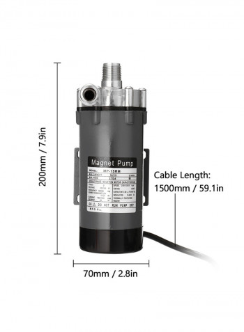 Stainless Steel Magnetic Drive Pump Grey/Black 26x14x15centimeter
