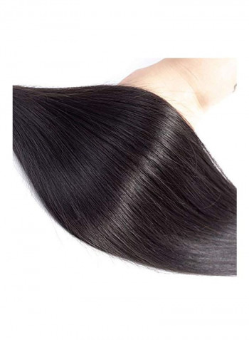 3-Piece Straight Hair Extension Black 14inch