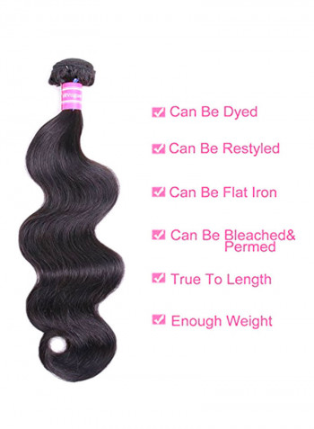 3-Piece Wavy Hair Extensions Black