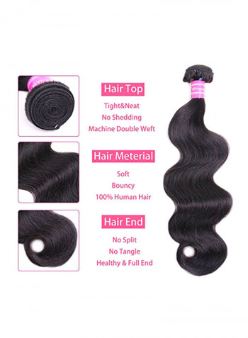 3-Piece Wavy Hair Extensions Black