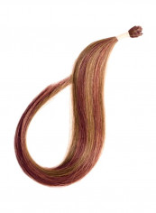 Flat Tip Pro Straight Hair Extension Dark Chestnut Auburn 16inch