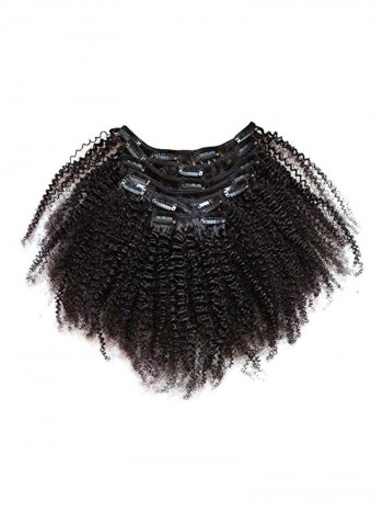 African Curly Hair Extension Black 14inch