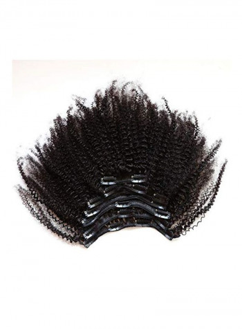 African Curly Hair Extension Black 14inch