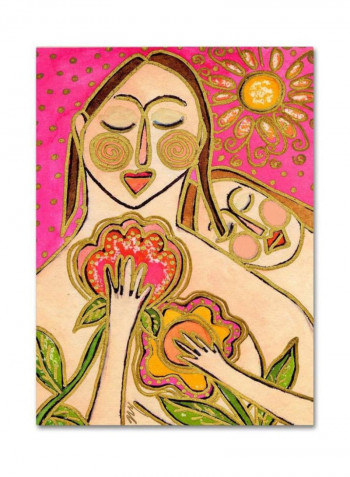 Big Diva Love'S Secret Flowers Canvas Wall Art Multicolour 18 x 24inch
