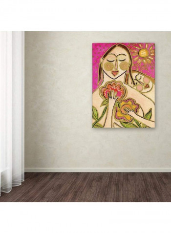 Big Diva Love'S Secret Flowers Canvas Wall Art Multicolour 18 x 24inch