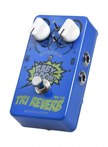 3-Mode Stereo Reverb Guitar Effect Pedal