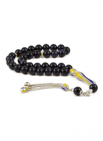Blue Goldstone Prayer Beads  Misbaha