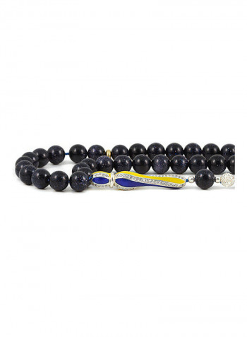 Blue Goldstone Prayer Beads  Misbaha
