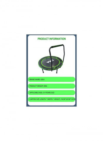 Kids Indoor and Outdoor Trampoline with Adjustable Handel and Safety Padded Cover 36inch