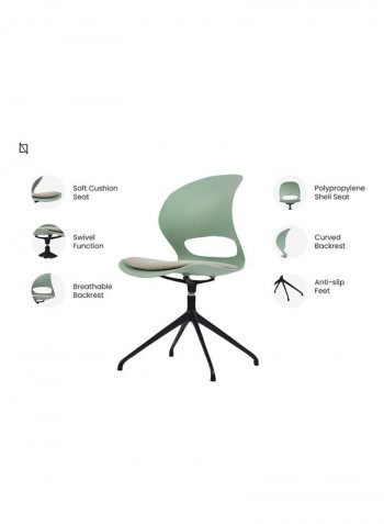 VIS Premium Meeting & Visitor Chair Green/Black 71cm