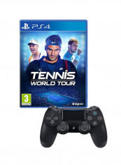 لعبة "Tennis World Tour" مع ذراع تحكم دوال شوك 4 لاسلكي لجهاز ألعاب بلايستيشن 4 - Sports - بلاي ستيشن 4 (PS4)