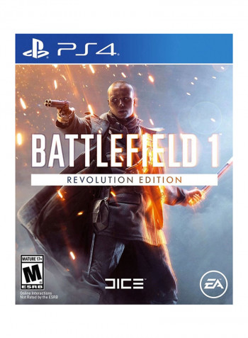 لعبة فيديو 'Battlefield 1 - Revolution' + ذراع تحكم لاسلكي دوال شوك 4 - حركة وإطلاق النار - بلاي ستيشن 4 (PS4)