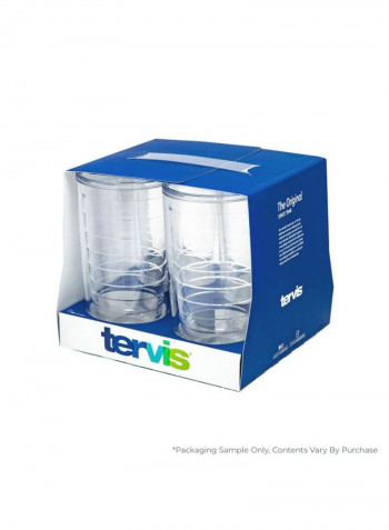 Pack Of 4 University Of Arkansas Double Wall Insulated Tumbler Clear 16ounce