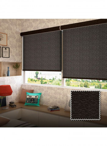 Single Mist Solar Non-Blackout Roller Window Shade Brown 200x150cm