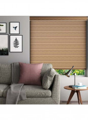 Single Mist Solar Roller Non-Blackout Window Shade Brown 200x150cm
