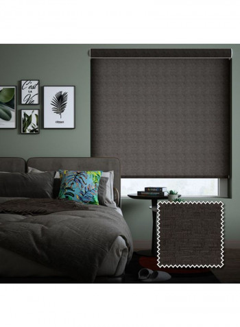 Single Mist Solar Roller Non-Blackout Window Shade Dark Grey 200x150cm