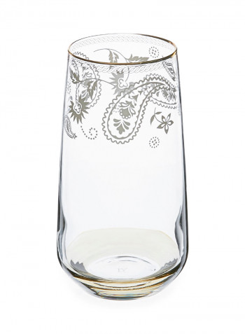 25-Piece Set With Karafe, Goblet & Juice Tumbler White/Gold