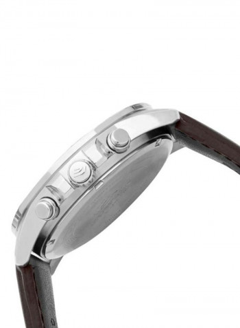 Men's Leather Chronograph Wrist Watch EFV-540L-7AVUDF