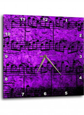 Musical Interlude Printed Wall Clock Purple 15x15inch