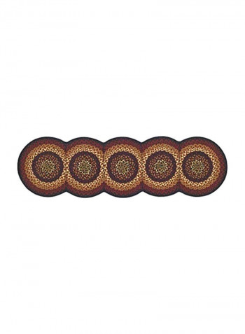 Cotton Table Runner Red/Brown/Beige 15x54inch