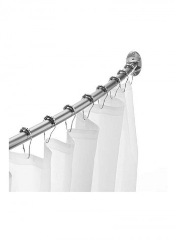 Curved Shower Curtain Rod Silver 42x2x6.75inch