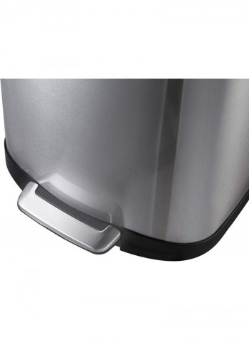 Della Stainless Steel Waste Bin With Soft Lid Silver 35L