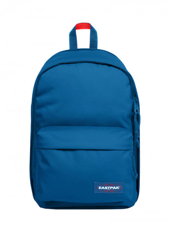 Zipper Closure Back To Work Backpack Blue