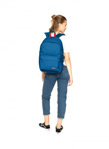 Zipper Closure Back To Work Backpack Blue