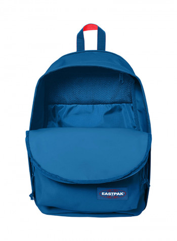 Zipper Closure Back To Work Backpack Blue