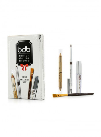4-Piece Best Sellers Brow Kit أسود / بيج