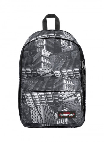 Zipper Closure Back To Work Backpack Grey