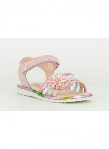 Flower Embellished Sandal Pink